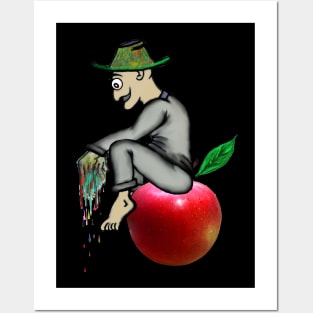 Love apple and painting Posters and Art